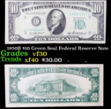 1950B $10 Green Seal Federal Reserve Note Grades vf++