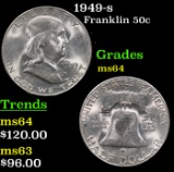 1949-s Franklin Half Dollar 50c Grades Choice Unc