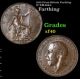 1925 Great Britain Farthing 1F KM-808.2 Grades xf