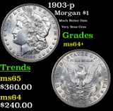 1903-p Morgan Dollar $1 Grades Choice+ Unc