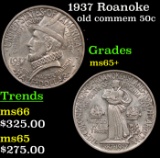 1937 Roanoke Old Commem Half Dollar 50c Grades GEM+ Unc