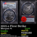 PCGS 2021-o Morgan Dollar First Strike $1 Graded ms69 By PCGS