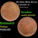 No Date Lincoln Cent Mint Error 1c Grades Unc Details