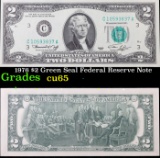 1976 $2 Green Seal Federal Reserve Note Grades Gem CU