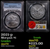 PCGS 2021-p Morgan Dollar $1 Graded ms70 By PCGS