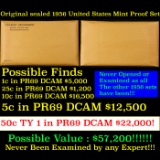 Original sealed 1956 United States Mint Proof Set! 5 Coins Inside!