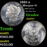 1881-s Morgan Dollar $1 Grades Choice+ Unc