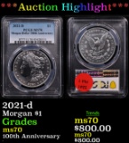 ***Auction Highlight*** PCGS 2021-d Morgan Dollar $1 Graded ms70 By PCGS (fc)