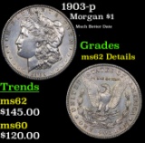 1903-p Morgan Dollar $1 Grades Unc Details