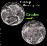 1944-p Mercury Dime 10c Grades Select Unc