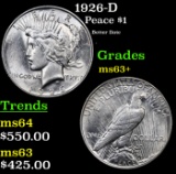 1926-D Peace Dollar $1 Grades Select+ Unc