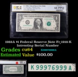 PCGS 1988A $1 Federal Reserve Note Fr-1916-K Graded cu64 By PCGS