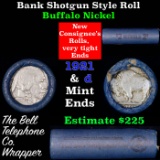 Buffalo Nickel Shotgun Roll in Old Bank Style 'Bell Telephone'  Wrapper 1921 &d Mint Ends