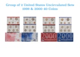 Group of 2 United States Mint Set in Original Government Packaging! From 1999-2000 with 20 Coins Ins