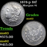 1878-p 8tf Morgan Dollar $1 Grades Select Unc