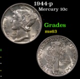 1944-p Mercury Dime 10c Grades Select Unc