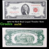 1953 $2 Red Seal Legal Tender Note Grades Choice AU/BU Slider