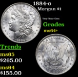 1884-o Morgan Dollar $1 Grades Choice+ Unc