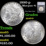 1890-p Morgan Dollar $1 Graded ms64+ By SEGS