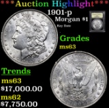 ***Auction Highlight*** 1901-p Morgan Dollar $1 Graded Select Unc By USCG (fc)