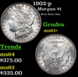 1902-p Morgan Dollar $1 Grades Select+ Unc