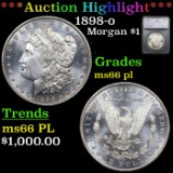 ***Auction Highlight*** 1898-o Morgan Dollar $1 Graded ms66 pl By SEGS (fc)