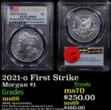 PCGS 2021-o Morgan Dollar First Strike $1 Graded ms69 By PCGS