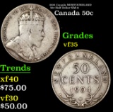 1904 Canada NEWFOUNDLAND 50c Half Dollar KM-11 Grades vf++