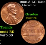 1960-d LG Date Lincoln Cent 1c Grades GEM++ Unc RD