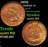 1909 Indian Cent 1c Grades GEM Unc RD