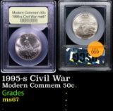1995-s Civil War Modern Commem Half Dollar 50c Graded GEM++ Unc By USCG