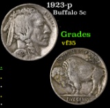 1923-p Buffalo Nickel 5c Grades vf++