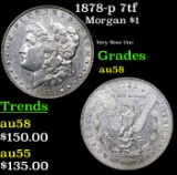 1878-p 7tf Morgan Dollar $1 Grades Choice AU/BU Slider