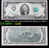 1976 $2 Green Seal Federal Reserve Note Grades Gem+ CU