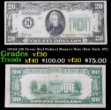 1934A $20 Green Seal Federal Reserve Note (New York, NY) Grades vf++