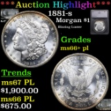 ***Auction Highlight*** 1881-s Morgan Dollar $1 Graded ms66+ pl By SEGS (fc)