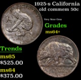 1925-s California Old Commem Half Dollar 50c Grades Choice+ Unc