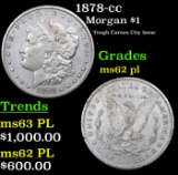 1878-cc Morgan Dollar $1 Grades Select Unc PL