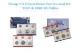 Group of 2 United States Mint Set in Original Government Packaging! From 1997-1998 with 20 Coins Ins