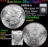 ***Auction Highlight*** 1884-s Morgan Dollar $1 Graded ms63 By SEGS (fc)