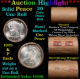 ***Auction Highlight*** Solid Uncirculated Peace silver dollar roll 1923 & P Ends, 20 coins (fc)