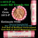 Shotgun Lincoln 1c roll, 1973-p 50 pcs Province National Bank Wrapper