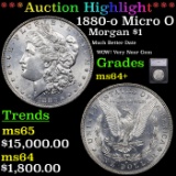 ***Auction Highlight*** 1880-o Morgan Dollar Micro O $1 Graded ms64+ By SEGS (fc)