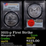 PCGS 2021-p Morgan Dollar First Strike $1 Graded ms70 By PCGS