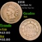 1859 Indian Cent 1c Grades f+