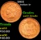 1892 Indian Cent 1c Grades AU Details