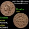 1837 Small Letters Coronet Head Large Cent 1c Grades vf++