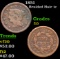 1851 Braided Hair Large Cent 1c Grades f+