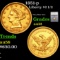 1851-p Gold Liberty Quarter Eagle $2 1/2 Graded au58 By SEGS