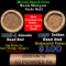 Mixed small cents 1c orig shotgun roll, 1913-d Wheat Cent, 1897 Indian Cent other end, Brinks Wrappe